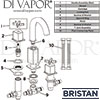 Bristan Casino Cascade 3 Hole Bath Filler Spares